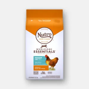 Nutro Wholesome Essentials Adult Indoor Formula with Chicken and Brown Rice Recipe Dry Cat Food cat treats toys for cats cat hair remover cat cleaning supplies cat food bowl
