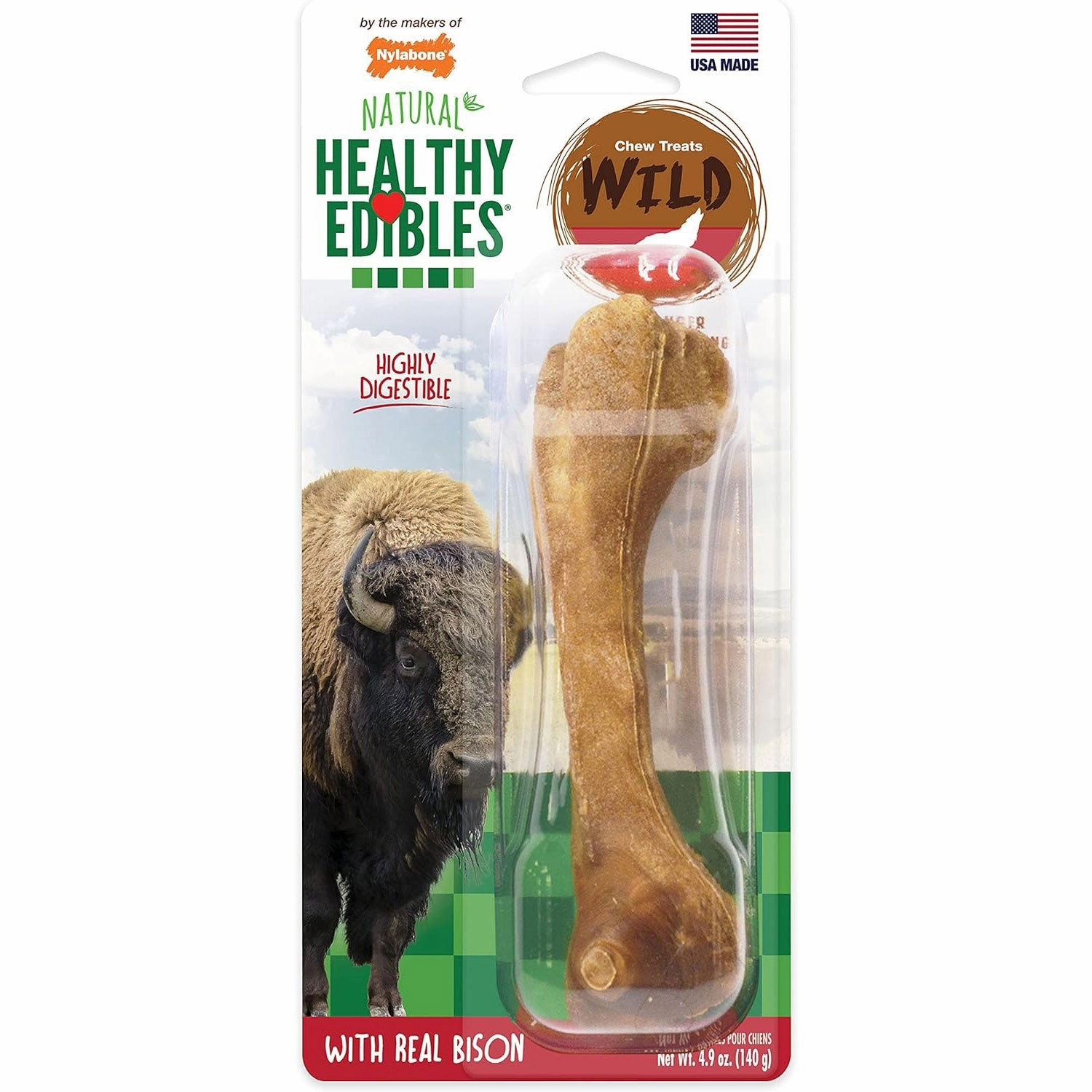 Nylabone Healthy Edibles WILD Bison Chew