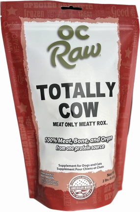OC Raw Frozen Dog & Cat Food Meaty Rox - Totally Cow 2lb Bag livestock health goat wellness poultry spray cattle health aid goat nutrition