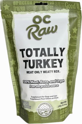 OC Raw Frozen Dog & Cat Food Meaty Rox - Totally Turkey 2lb Bag livestock health goat wellness poultry spray cattle health aid goat nutrition