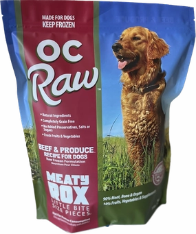OC Raw Frozen Dog Food Meaty Rox - Beef & Produce livestock health goat wellness poultry spray cattle health aid goat nutrition