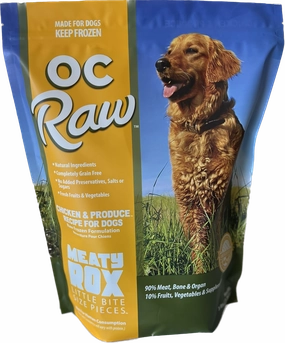 OC Raw Frozen Dog Food Meaty Rox - Chicken & Produce livestock health goat wellness poultry spray cattle health aid goat nutrition