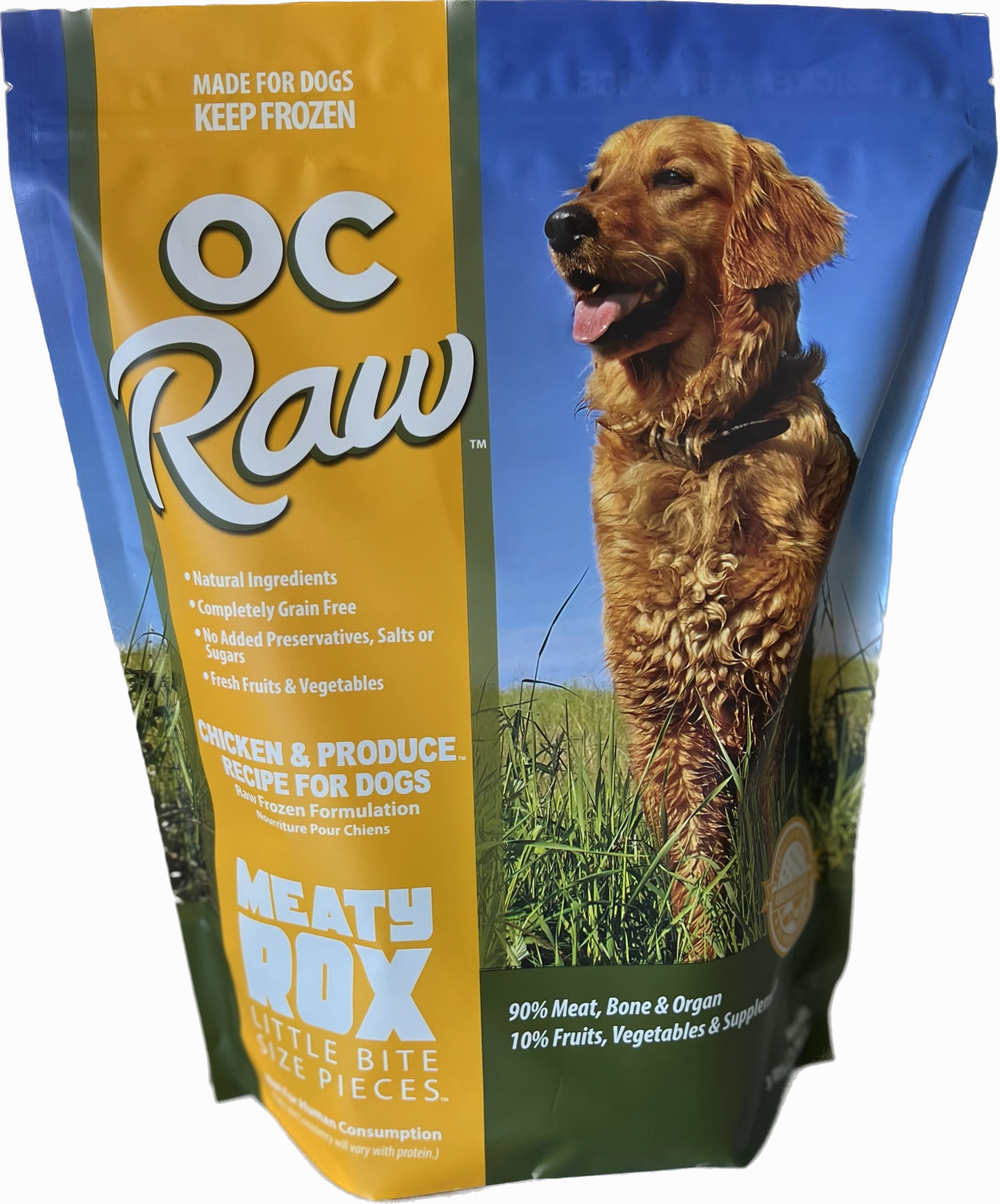 OC Raw Frozen Dog Food Meaty Rox - Chicken & Produce livestock health goat wellness poultry spray cattle health aid goat nutrition
