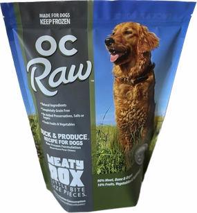 OC Raw Frozen Dog Food Meaty Rox - Duck & Produce livestock health goat wellness poultry spray cattle health aid goat nutrition