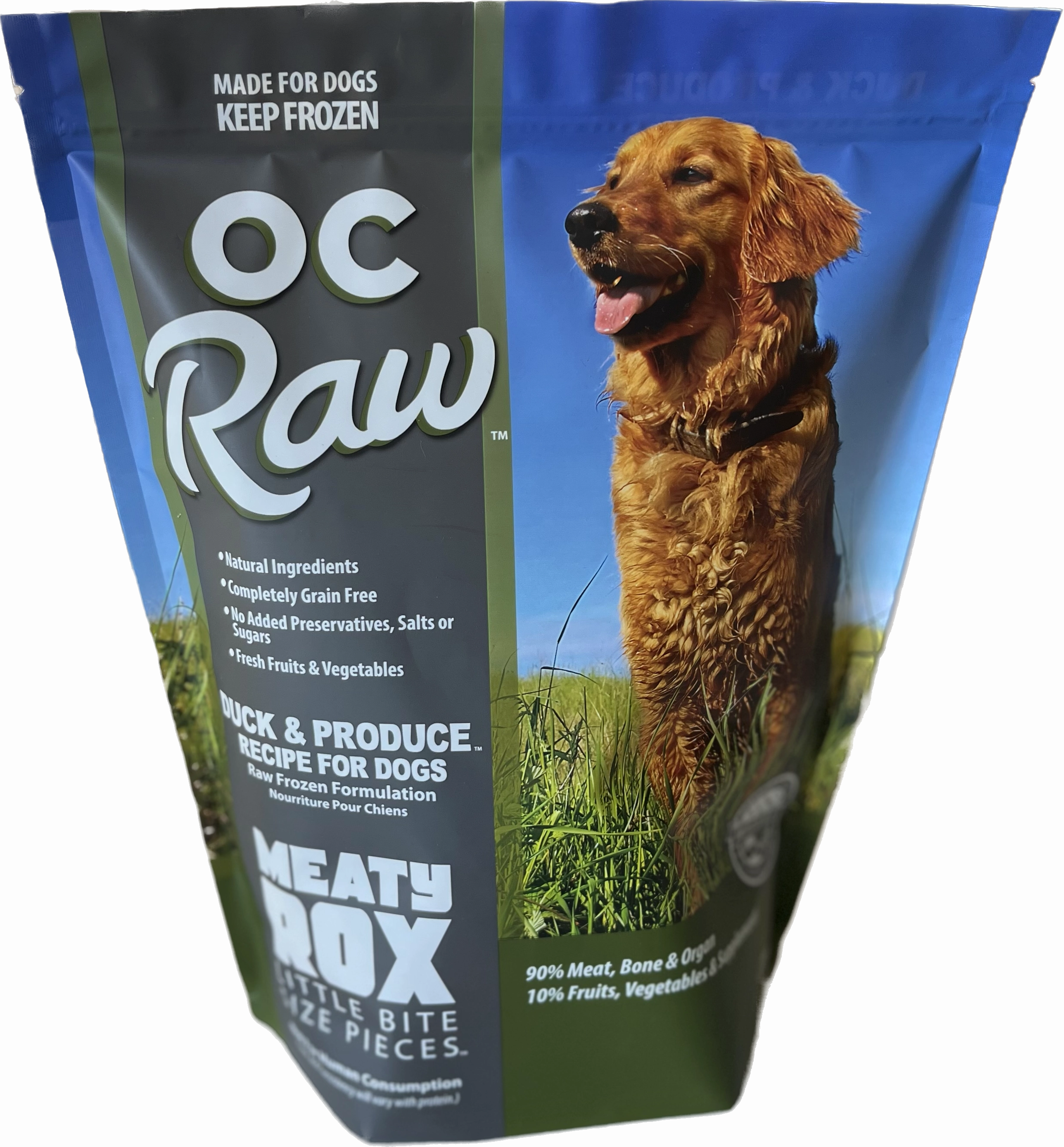 OC Raw Frozen Dog Food Meaty Rox - Duck & Produce livestock health goat wellness poultry spray cattle health aid goat nutrition