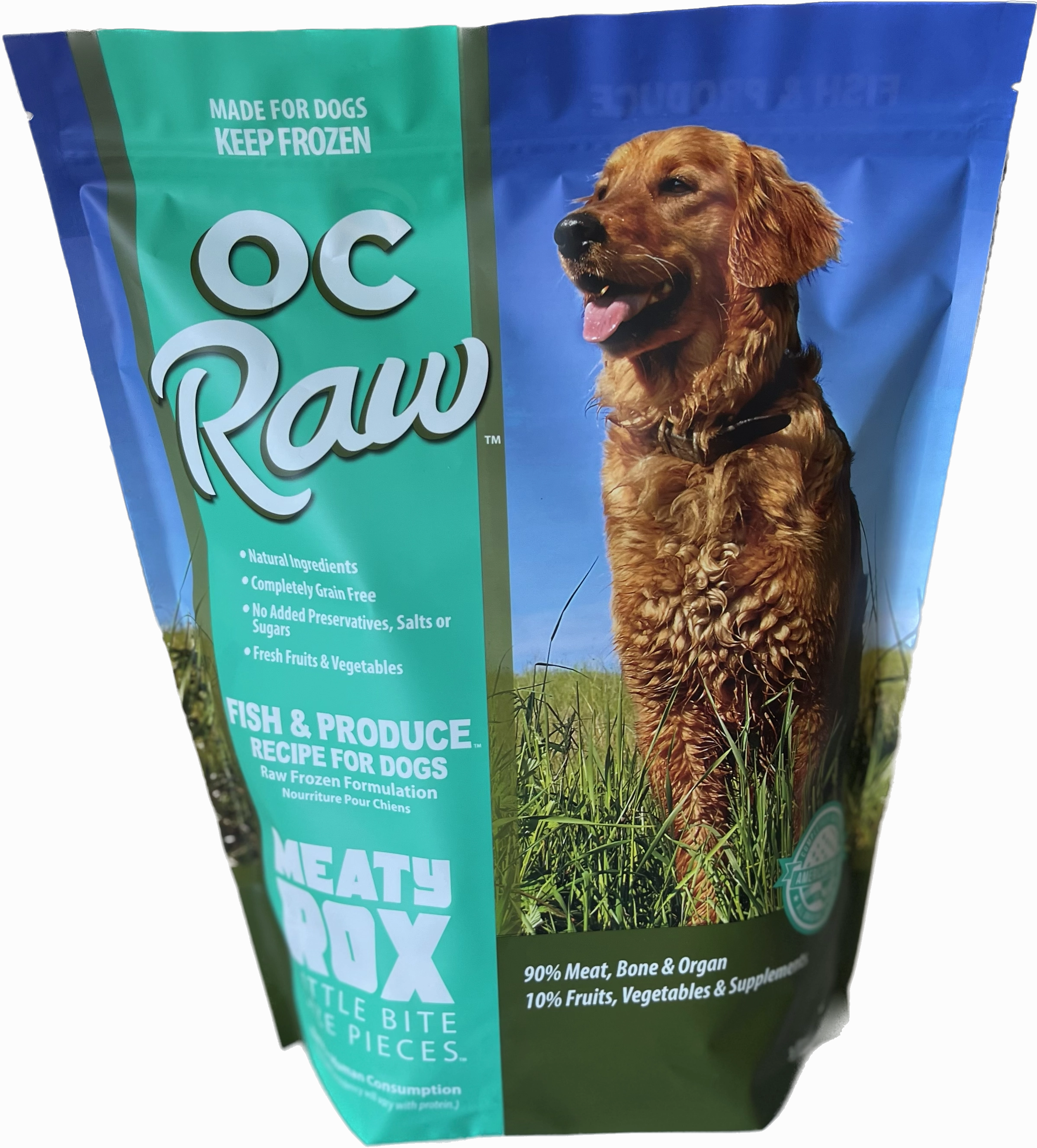 OC Raw Frozen Dog Food Meaty Rox - Fish & Produce livestock health goat wellness poultry spray cattle health aid goat nutrition