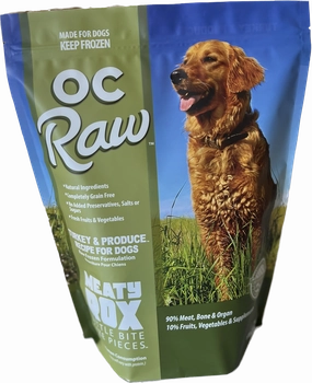 OC Raw Frozen Dog Food Meaty Rox - Turkey & Produce livestock health goat wellness poultry spray cattle health aid goat nutrition