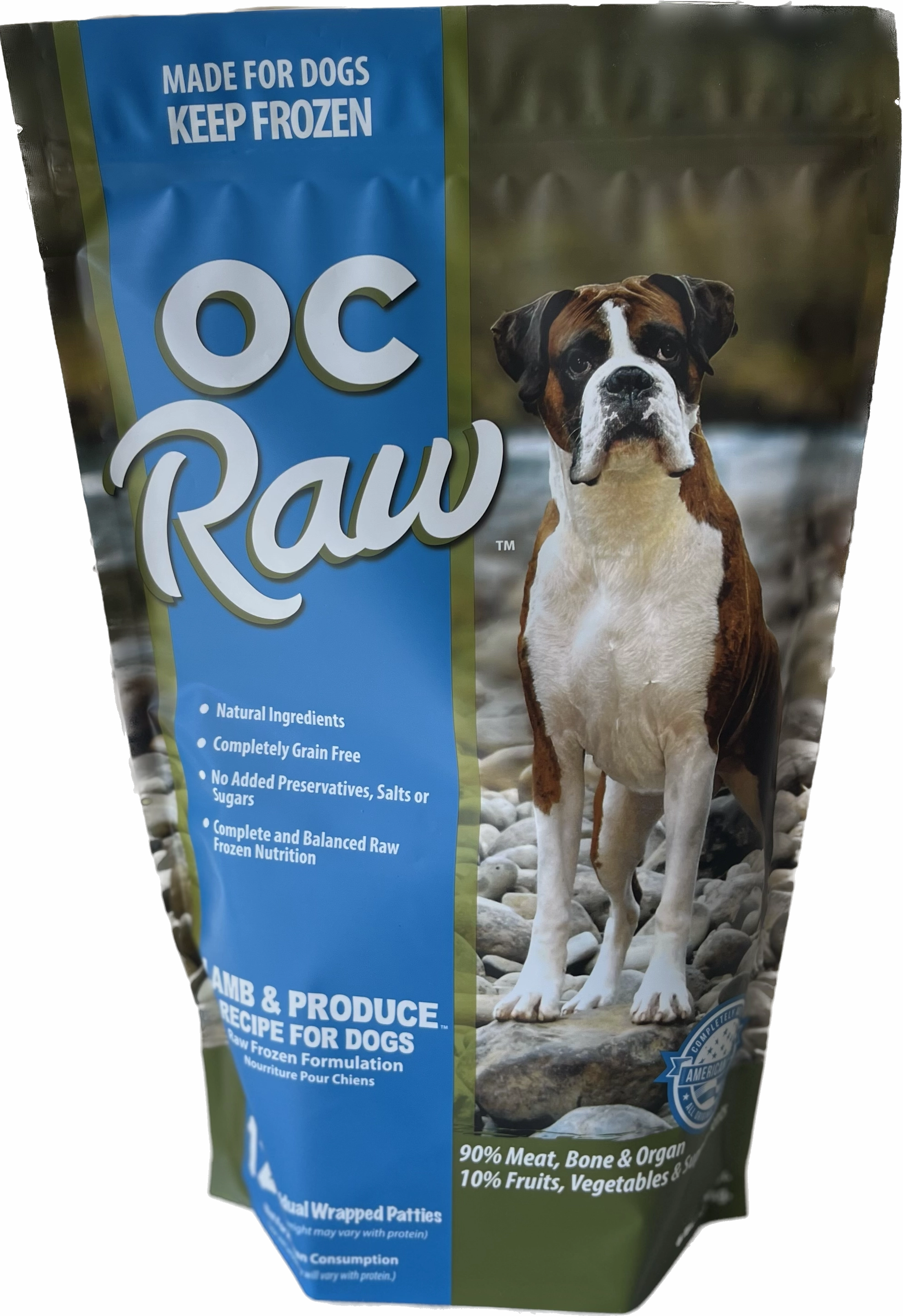 OC Raw Frozen Dog Food Patties Lamb & Produce 6lb Bag livestock health goat wellness poultry spray cattle health aid goat nutrition