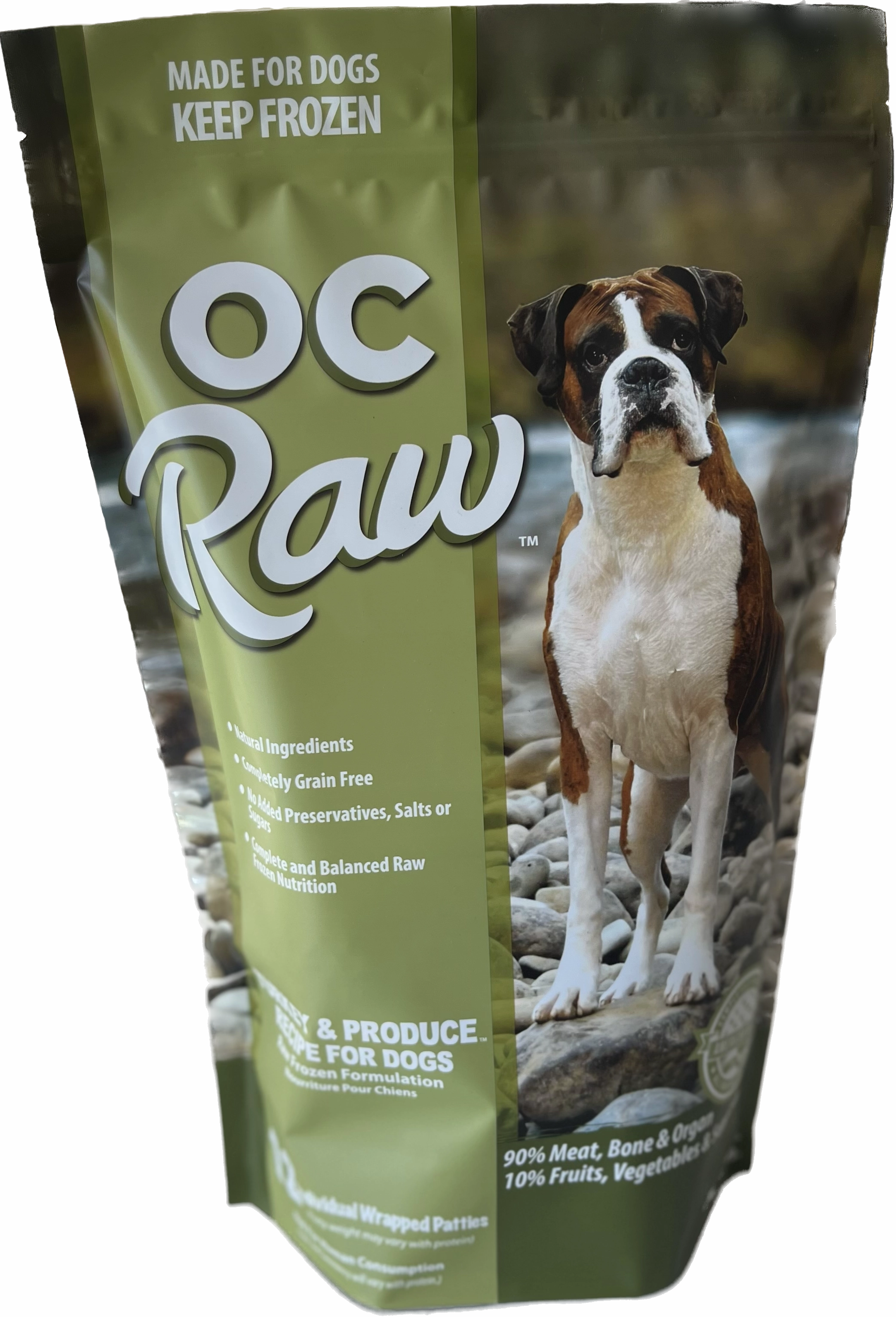 OC Raw Frozen Dog Food Patties Turkey & Produce 6lb Bag livestock health goat wellness poultry spray cattle health aid goat nutrition