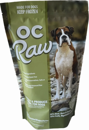 OC Raw Frozen Dog Food Patties Turkey & Produce 6lb Bag livestock health goat wellness poultry spray cattle health aid goat nutrition