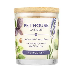 One Fur All Pet House 9oz Candle - Herb Garden dog pain relief hip joint supplement senior dog care pet arthritis aid dog skin supplement