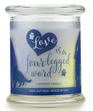 One Fur All Pet House 9oz Candle - Lavender Vanilla dog pain relief hip joint supplement senior dog care pet arthritis aid dog skin supplement