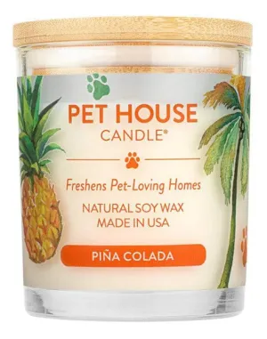 One Fur All Pet House 9oz Candle - Pina Colada dog pain relief hip joint supplement senior dog care pet arthritis aid dog skin supplement