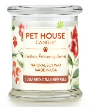 One Fur All Pet House 9oz Candle - Sugared Cranberries dog pain relief hip joint supplement senior dog care pet arthritis aid dog skin supplement