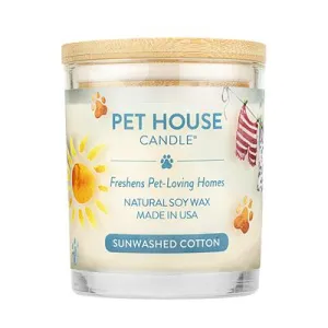 One Fur All Pet House 9oz Candle - Sunwashed Cotton dog pain relief hip joint supplement senior dog care pet arthritis aid dog skin supplement