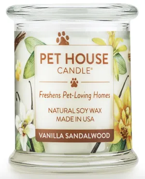 One Fur All Pet House 9oz Candle - Vanilla Sandalwood dog pain relief hip joint supplement senior dog care pet arthritis aid dog skin supplement
