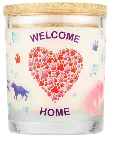 One Fur All Pet House 9oz Candle - Welcome Home dog pain relief hip joint supplement senior dog care pet arthritis aid dog skin supplement