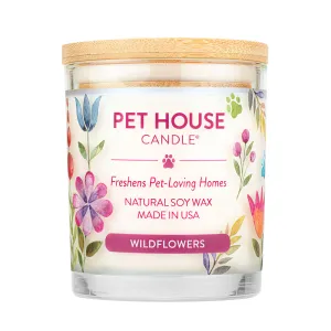 One Fur All Pet House 9oz Candle - Wildflowers dog pain relief hip joint supplement senior dog care pet arthritis aid dog skin supplement