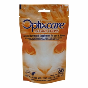 Optixcare L-Lysine Chews for Cats & Kittens, 60 Chews cat scratchers cat towers cat window perch cat heating pad cat calming spray