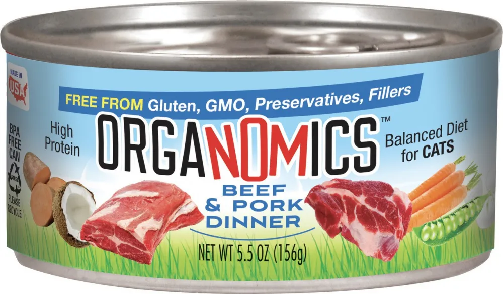 Organomics Beef and Pork Dinner for Cats cat calming diffuser cat stress relief anxiety cat treats cat relaxing spray pet mood aid