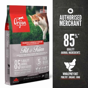 ORIJEN Fit & Trim Adult Grain-Free Dry Cat Food kitten food wet kitten food kitten milk kitten treats grain free kitten food