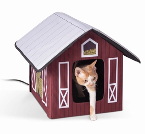 Outdoor Heated Kitty House cat beds cat scratching post cat shampoo cat tunnel cat brush