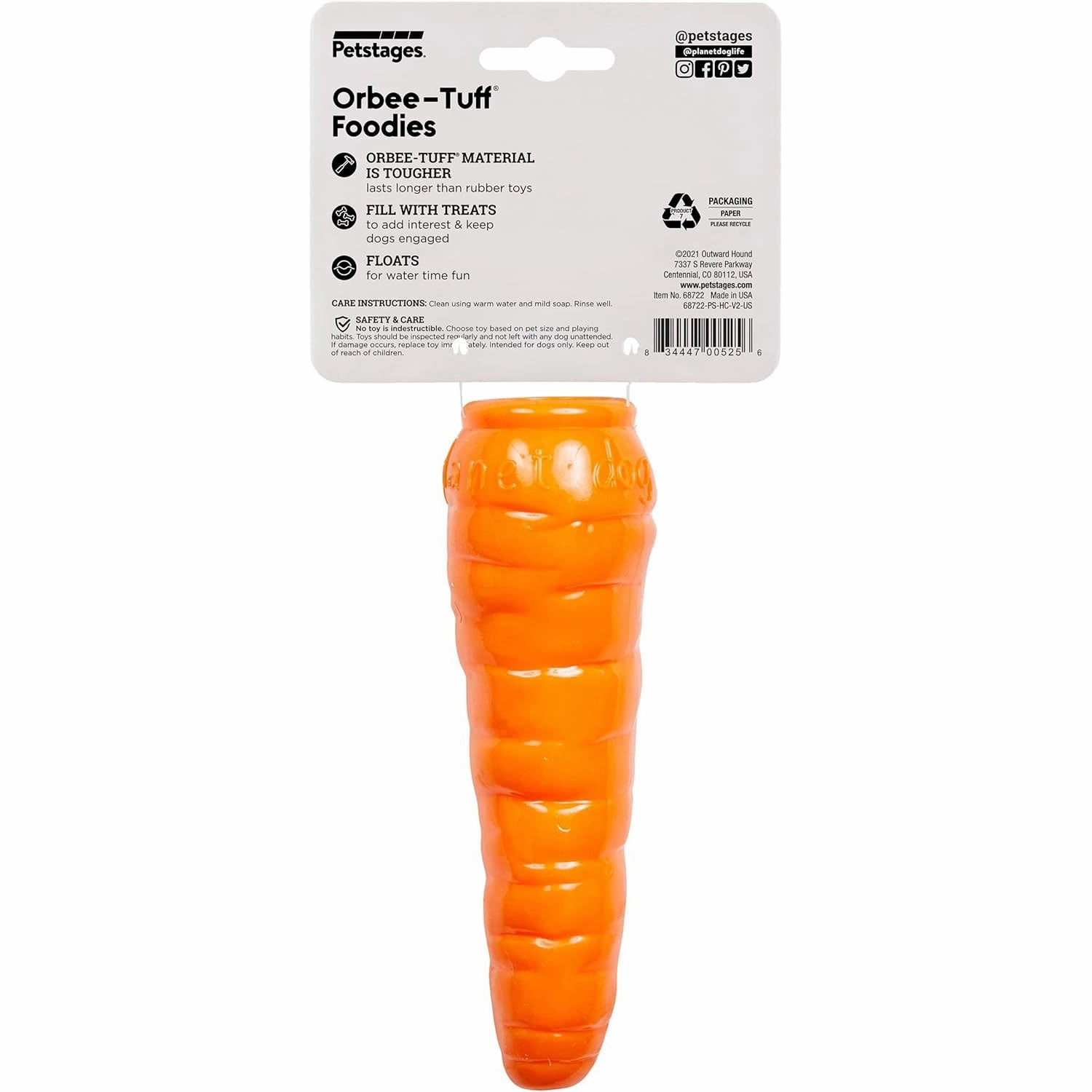 Outward Hound Orbee Tuff Carrot
