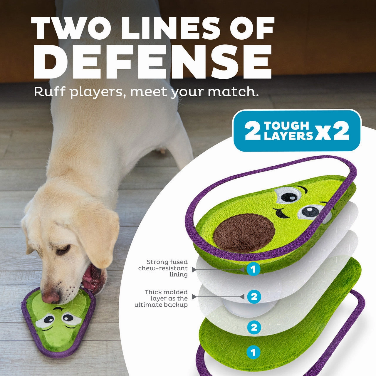Outward Hound Tough Skinz Avocado