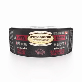 Oven-Baked Tradition Boar Pate Grain-Free Canned Cat Food 5.5oz cat snacks catnip treats healthy cat food cat reward treats low calorie cat food