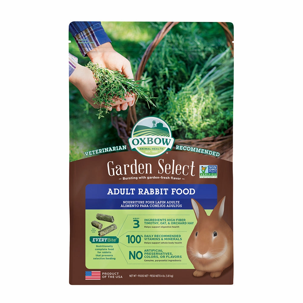 Oxbow Garden Select Adult Rabbit Food 4lb puppy starter kit puppy crate puppy collar puppy pee pad puppy food