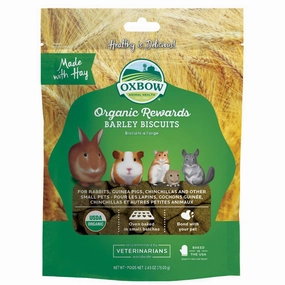 Oxbow Organic Rewards Barley Biscuits 75g cat vitamins cat digestive aid cat immune support cat joint supplement cat skin supplement