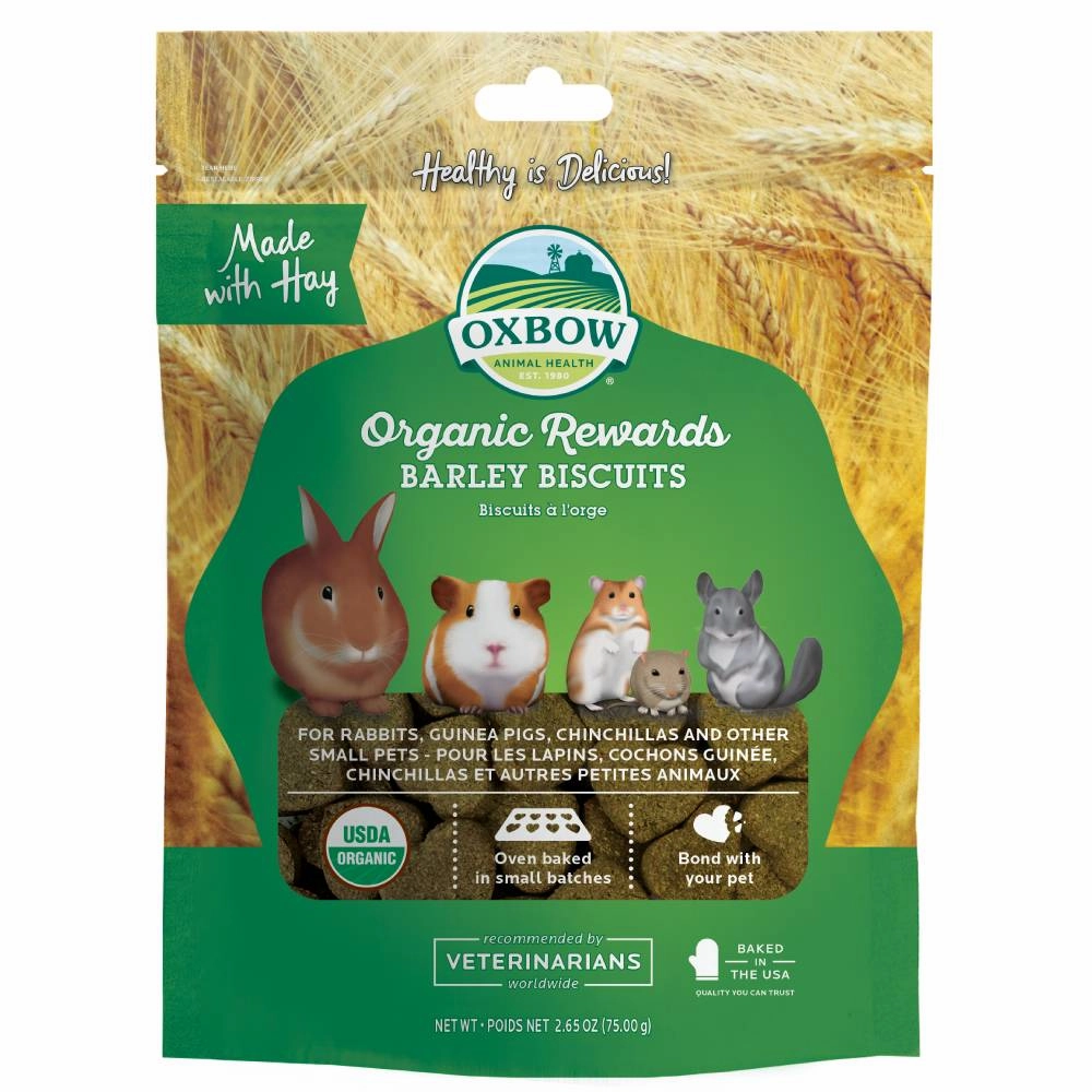 Oxbow Organic Rewards Barley Biscuits 75g cat vitamins cat digestive aid cat immune support cat joint supplement cat skin supplement
