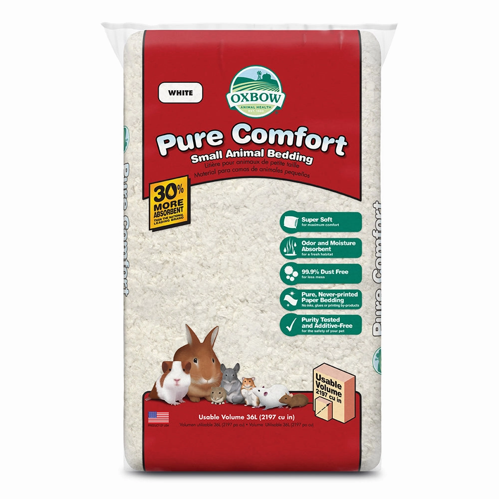 Oxbow Pure Comfort Small Animal Bedding White 36L puppy starter kit puppy crate puppy collar puppy pee pad puppy food