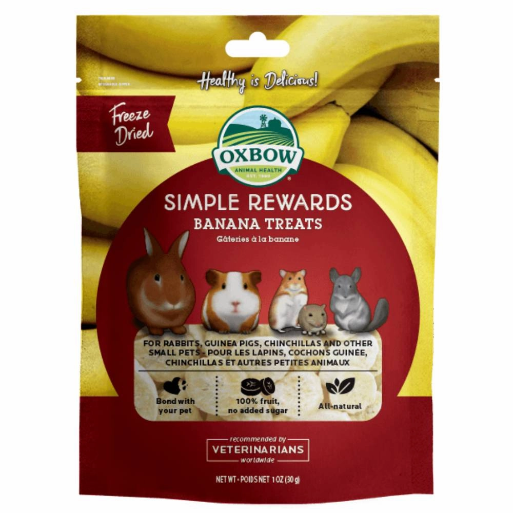 Oxbow Simple Rewards - Banana Treats 30g cat vitamins cat digestive aid cat immune support cat joint supplement cat skin supplement
