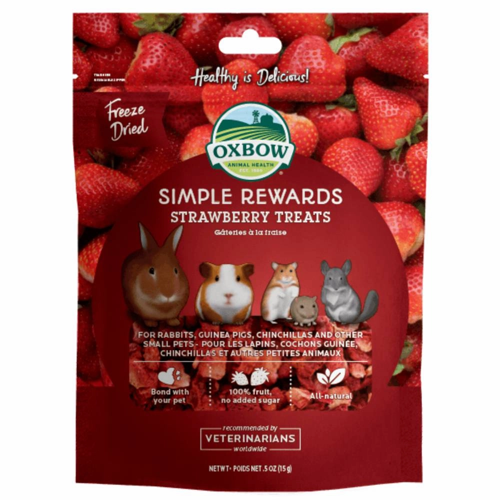 Oxbow Simple Rewards - Strawberry Treats 15g puppy starter kit puppy crate puppy collar puppy pee pad puppy food