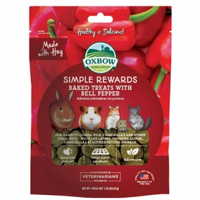 Oxbow Simple Rewards Baked Treats with Bell Pepper 2oz puppy starter kit puppy crate puppy collar puppy pee pad puppy food
