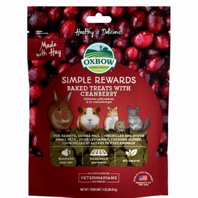 Oxbow Simple Rewards Baked Treats with Cranberry 3oz puppy starter kit puppy crate puppy collar puppy pee pad puppy food