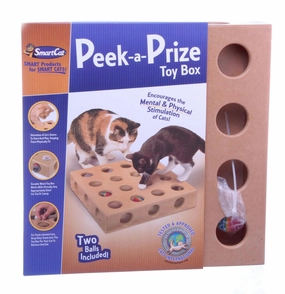 Peek-A-Prize Toy Box cat scratchers cat towers cat window perch cat heating pad cat calming spray