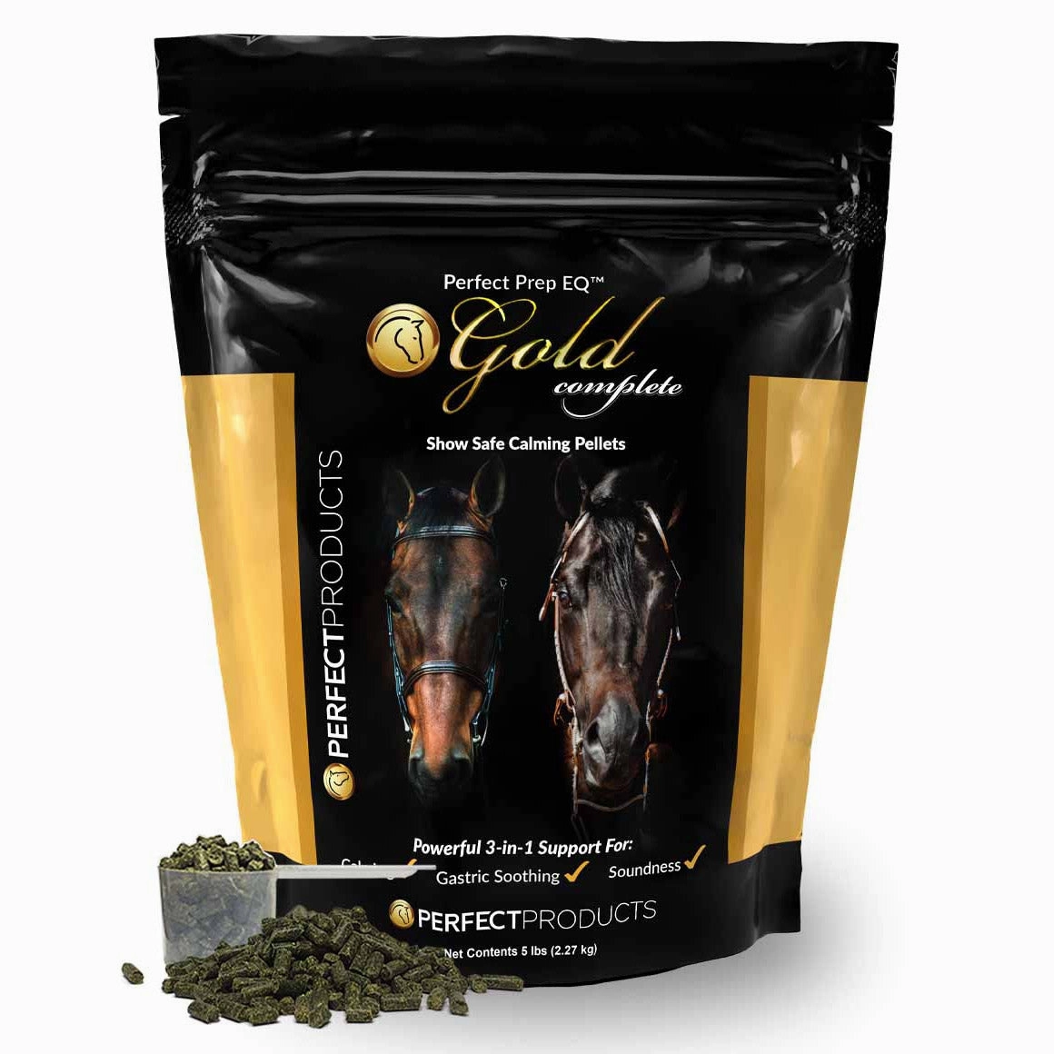 Perfect Prep EQ Gold Complete Show Safe Calming Pellets for Horses