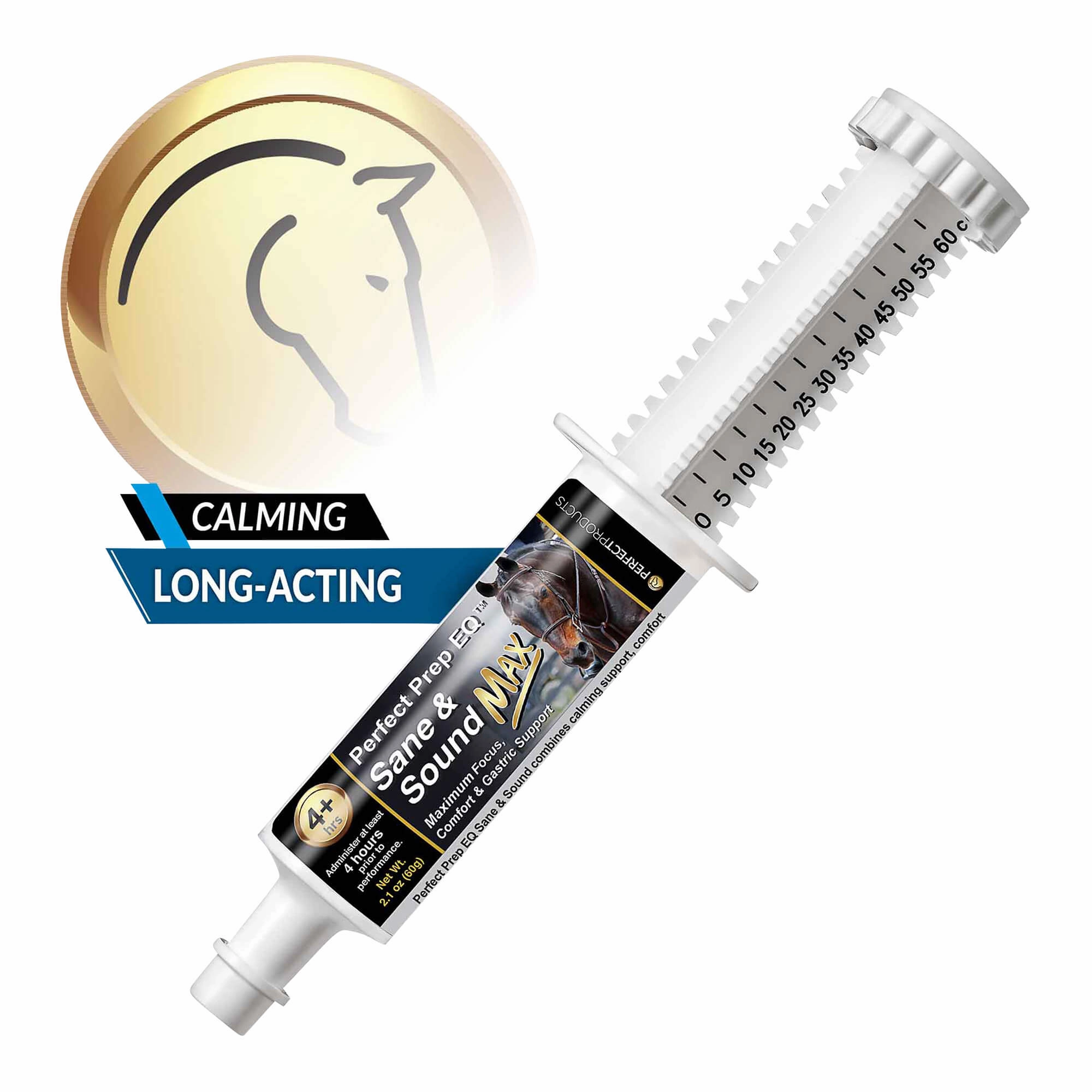 Perfect Prep EQ Sane & Sound MAX Calming Paste for Horses, 60 cc