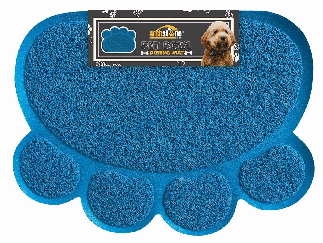 Pet Bowl Dining Mat Pawprint Shape cat beds cat scratching post cat shampoo cat tunnel cat brush