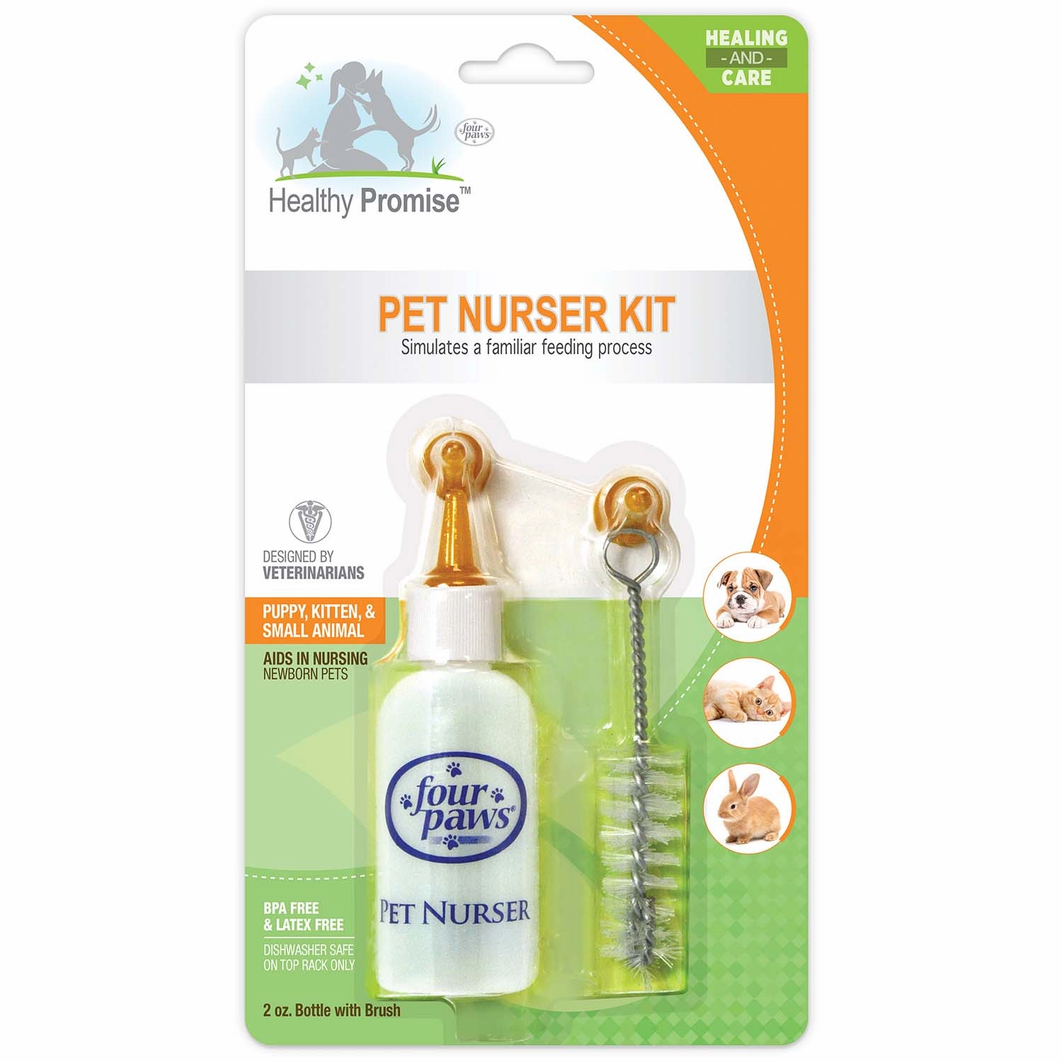 Pet Nursing Kit, Bottle and Brush, 2 oz cat climbing tree cat hammock cat steps cat grooming kit cat safety gate