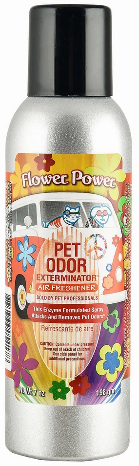 Pet Odor Exterminator Air Freshener Spray, Flower Power, 7 oz cat beds cat scratching post cat shampoo cat tunnel cat brush