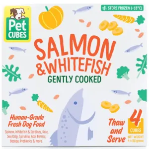 PetCubes Gently Cooked Salmon & Whitefish Grain-Free Frozen Dog Food 2.24kg dog sweater dog tuxedo dog dress holiday dog outfit dog birthday shirt