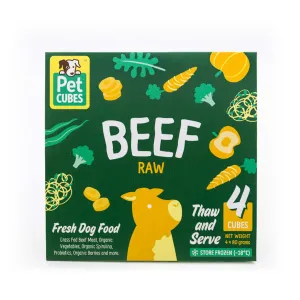 PetCubes Raw Beef Grain-Free Frozen Dog Food 2.25kg dog sweater dog tuxedo dog dress holiday dog outfit dog birthday shirt