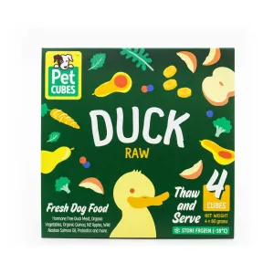 PetCubes Raw Duck Grain-Free Frozen Dog Food 2.25kg dog sweater dog tuxedo dog dress holiday dog outfit dog birthday shirt