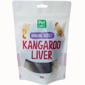 PetCubes Kangaroo Liver Grain-Free Treats For Cats & Dogs 100g premium cat food dental cat treats cat chicken treats tuna cat food cat fish treats