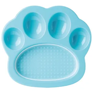 PetDreamHouse PAW 2-In-1 Mini Interactive Slow Feeder For Cats & Dogs (Blue Paw) dog puzzle toy dog slow feeder dog treat ball dog brain toy dog feeder toy