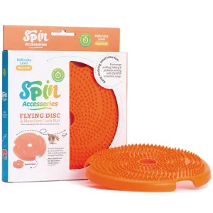 PetDreamHouse SPIN Accessories Interactive Slow Feeder Add-On For Cats & Dogs (Orange Flying Disc) dog bones rawhide chew sticks dog jerky bacon bone