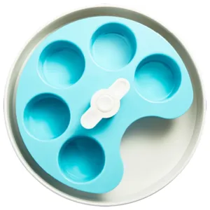 PetDreamHouse SPIN Interactive Slow Feeder For Cats & Dogs (Blue Palette) dog bones rawhide chew sticks dog jerky bacon bone